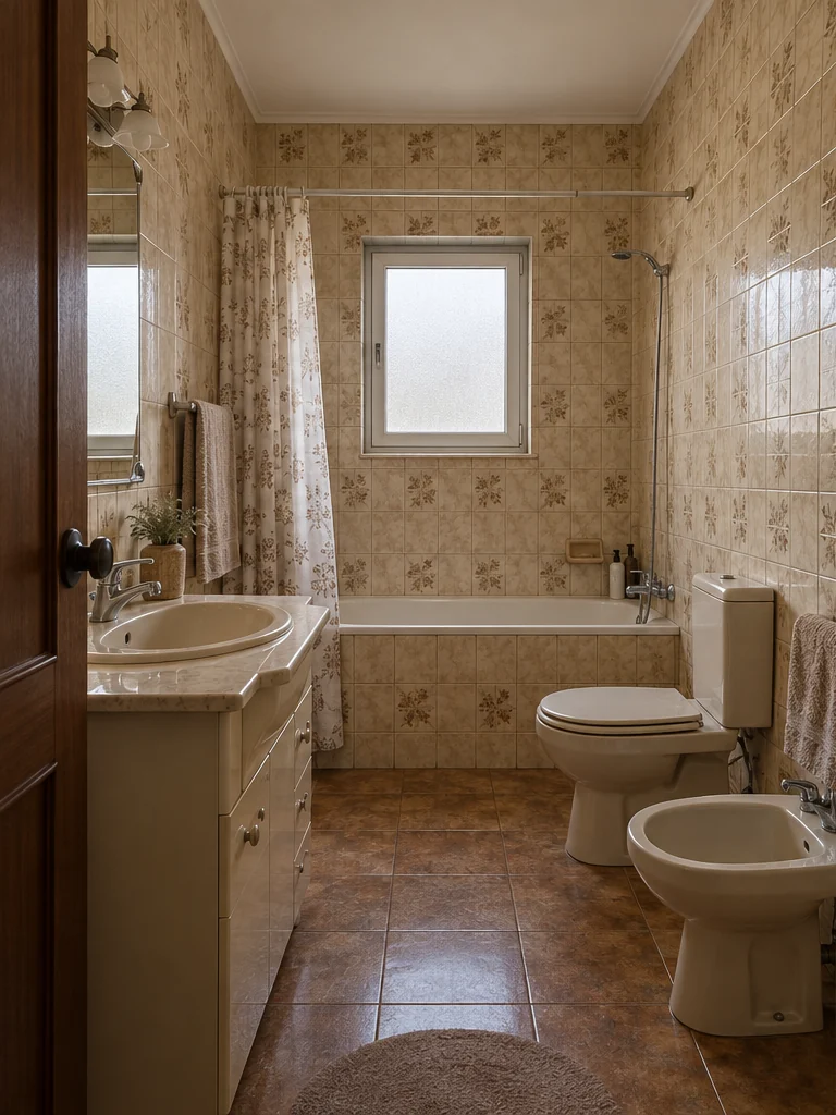 Simulação de casa de banho antes da remodelação