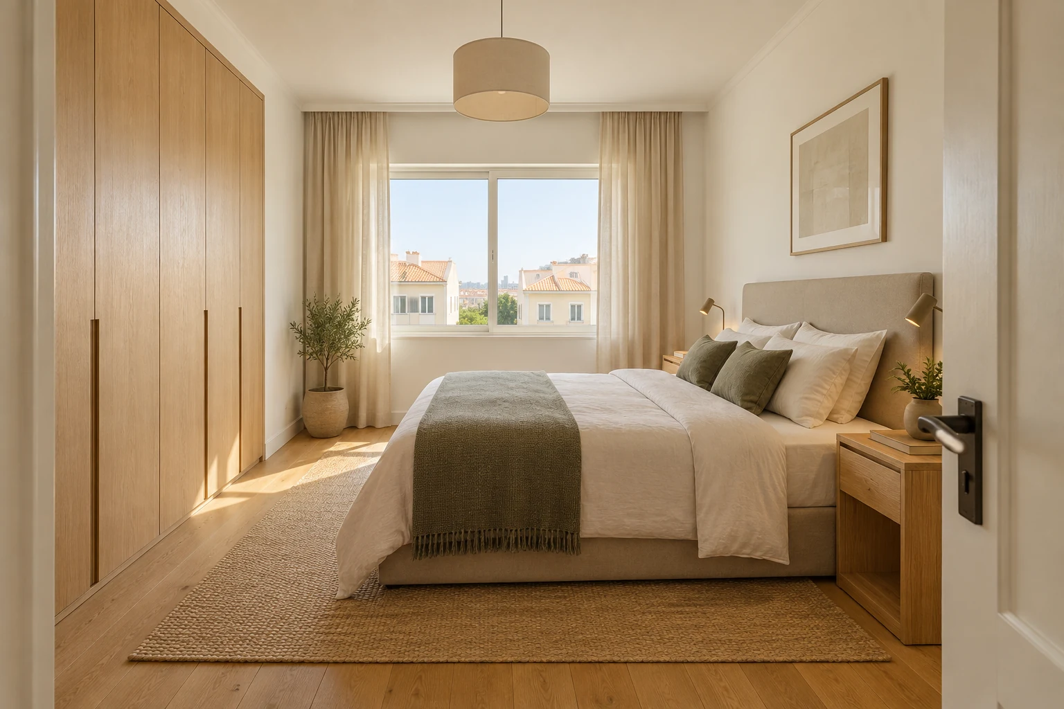 Simulação de quarto depois da remodelação