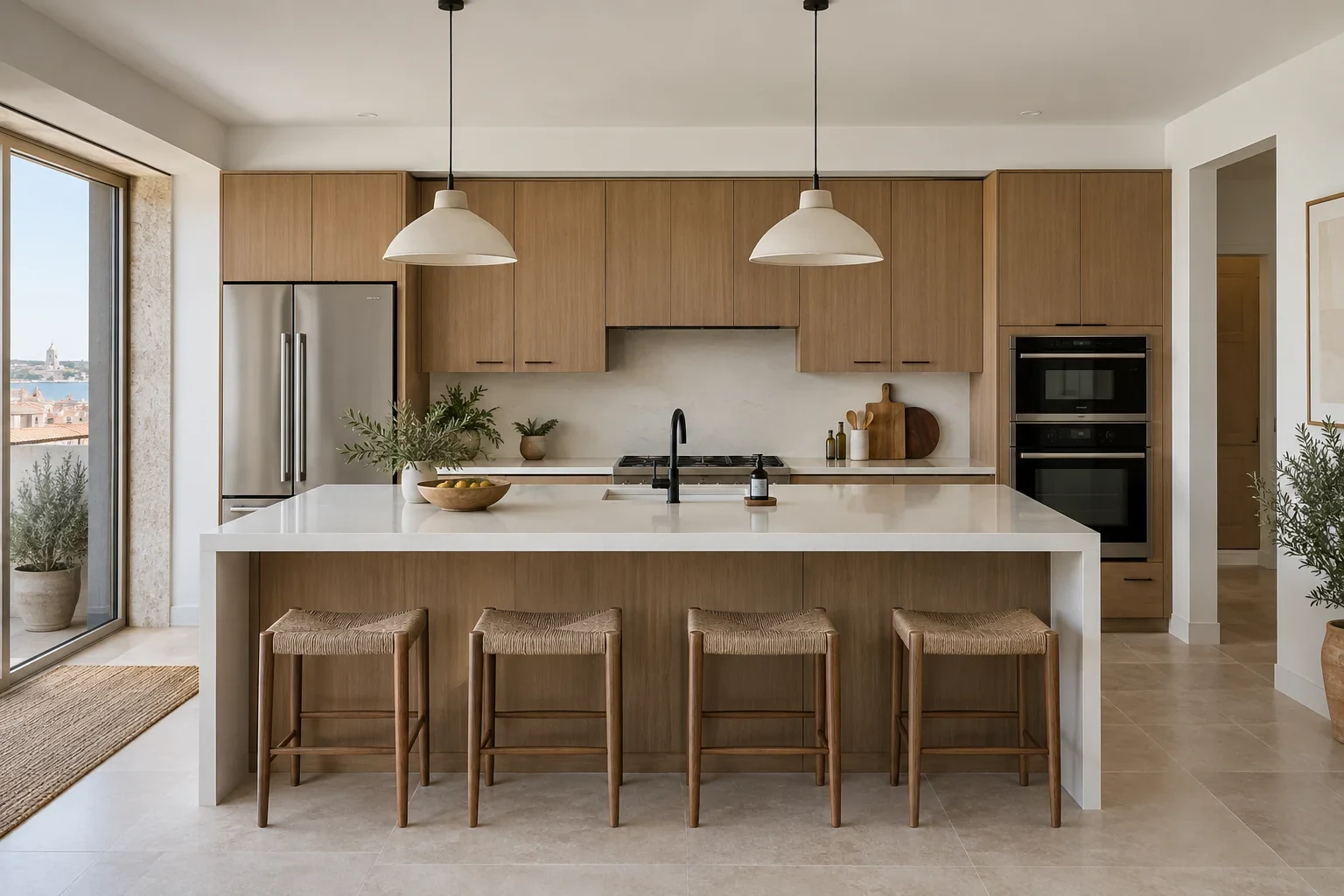 Simulação de cozinha depois da remodelação
